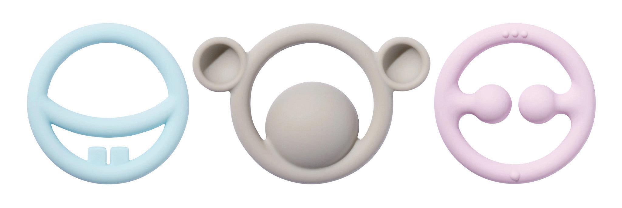 Nigi Nagi & Nogi Teething Rings by Moluk - Pastel